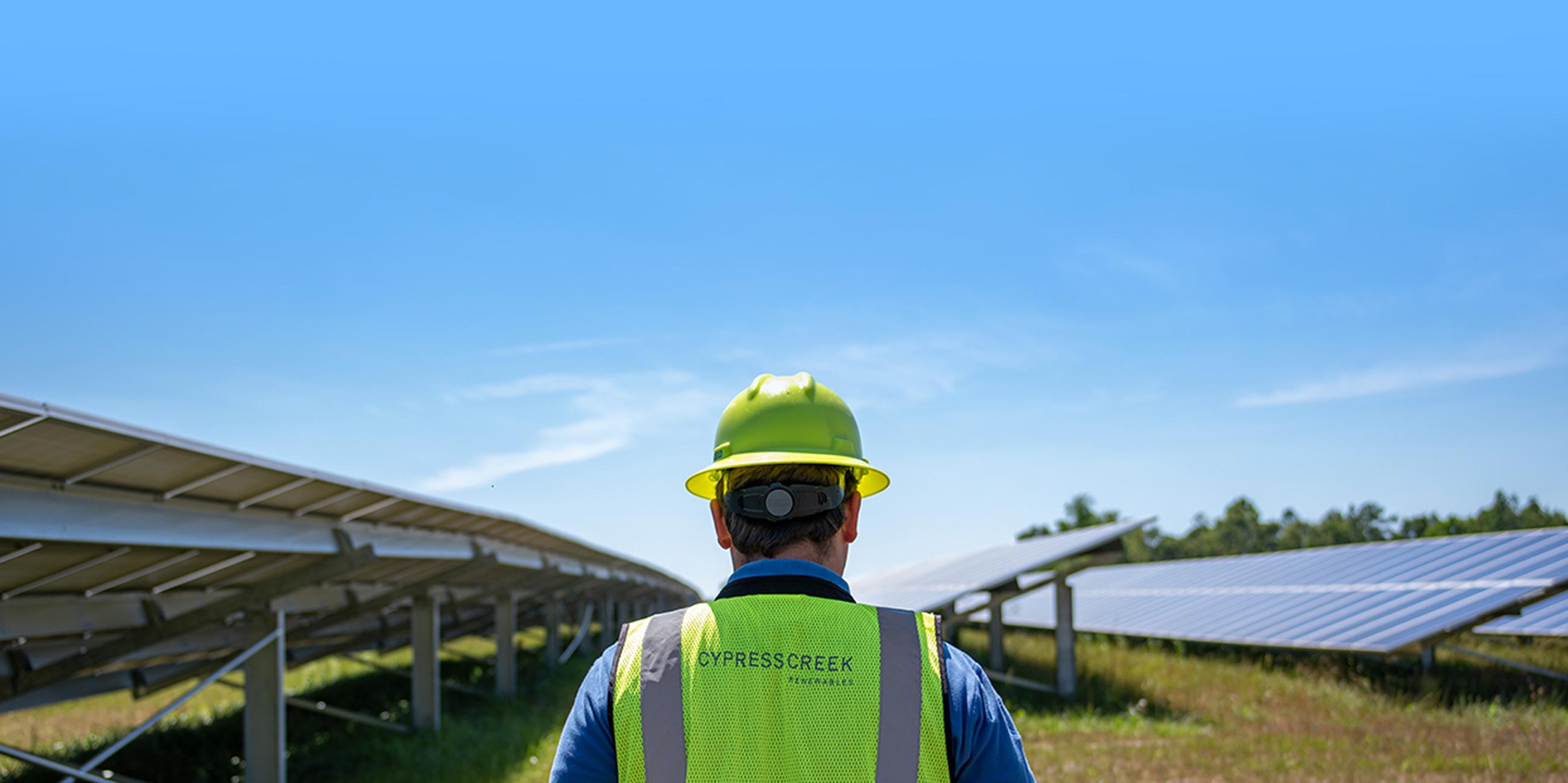 Cypress Creek Operations Employee At North Carolina Solar Farm